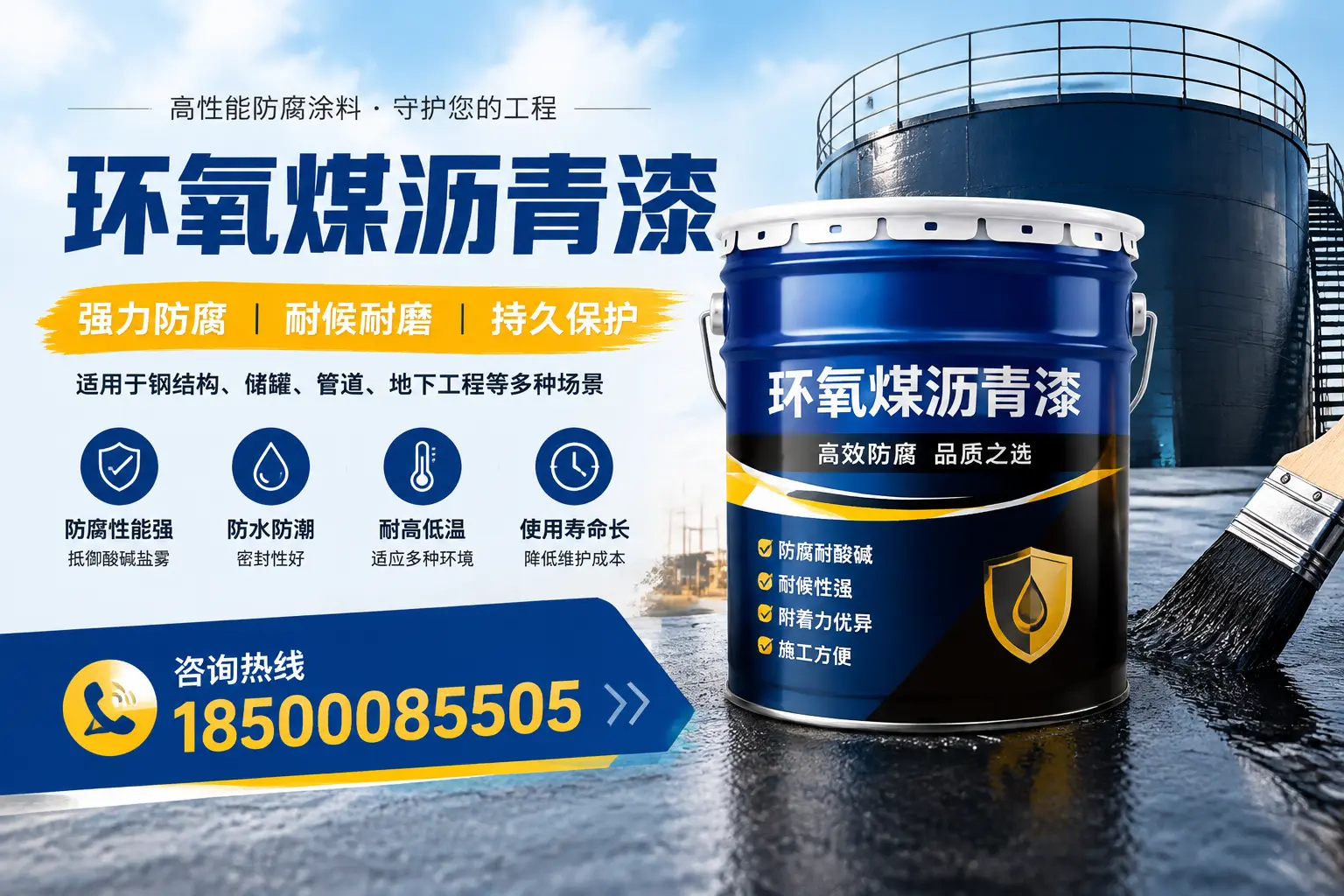 环氧煤沥青漆在工业中的应用，海西企业的选择